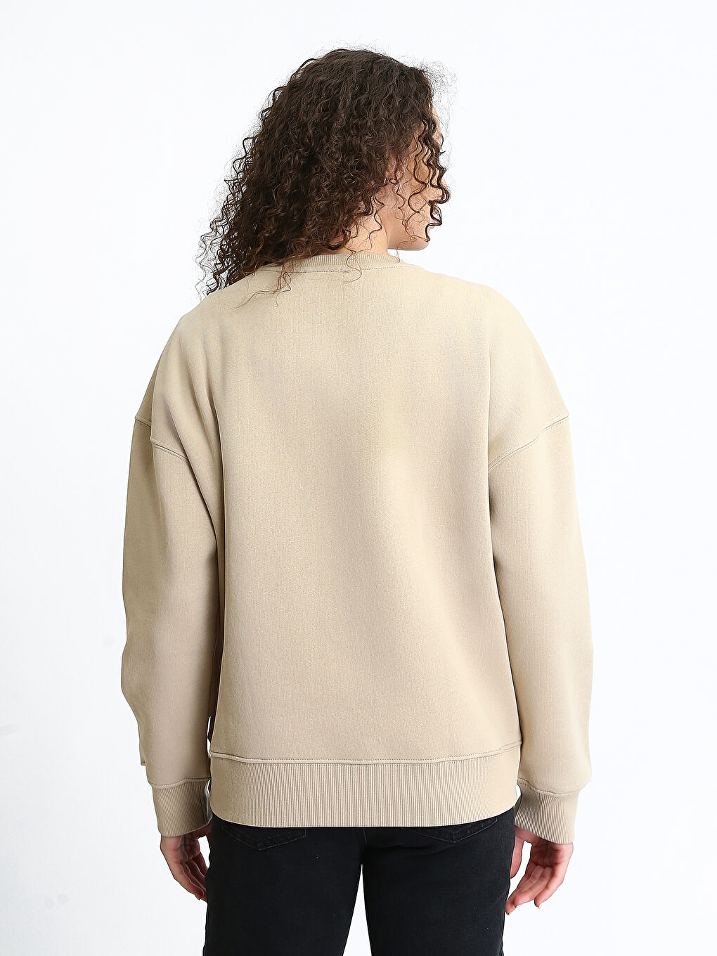 Crew Neck Oversize Women's Sweatshirt-4
