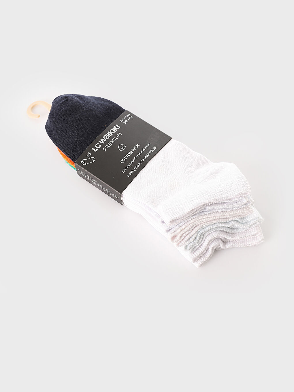 Color Block Men's Trainer Socks 5 Pack-3