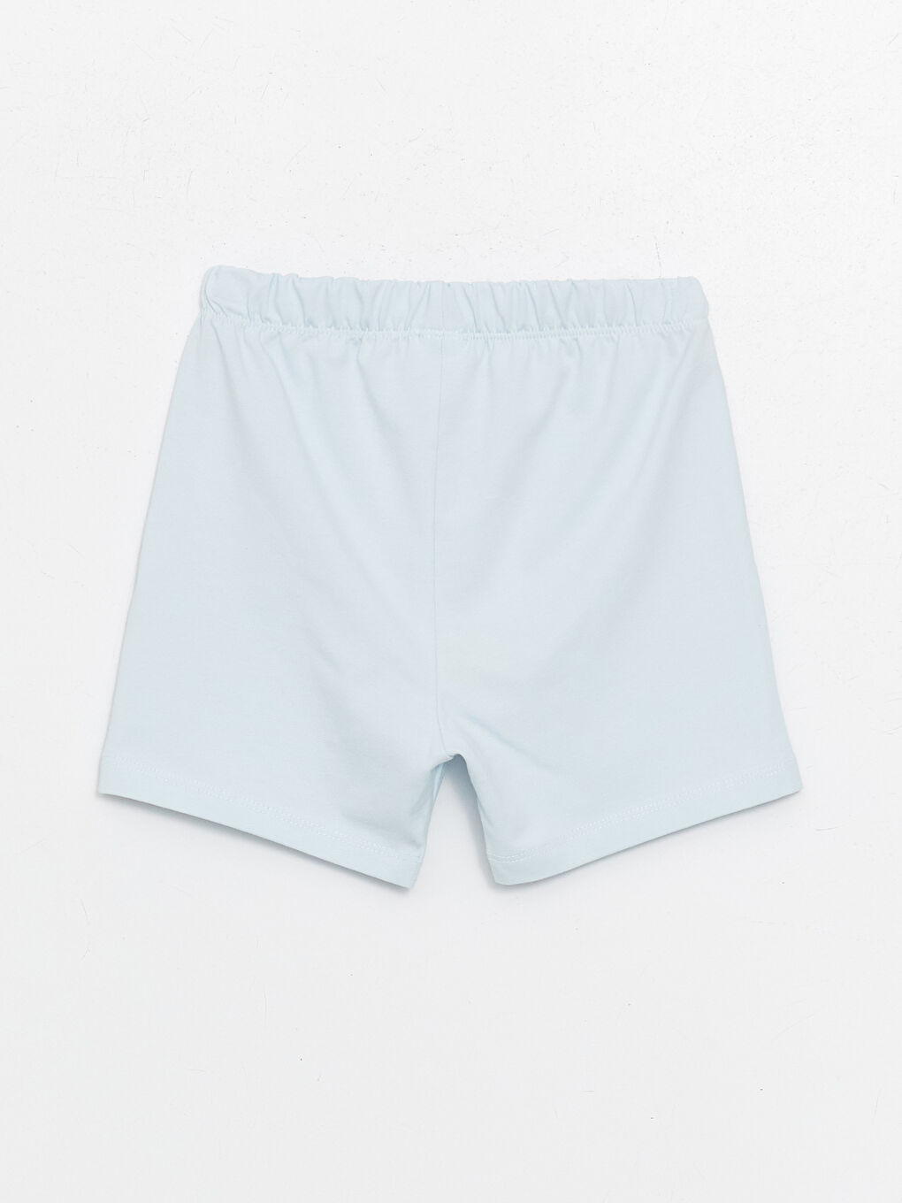 Mavi Beli Lastikli Baskılı Erkek Bebek Şort Pijama Alt-2