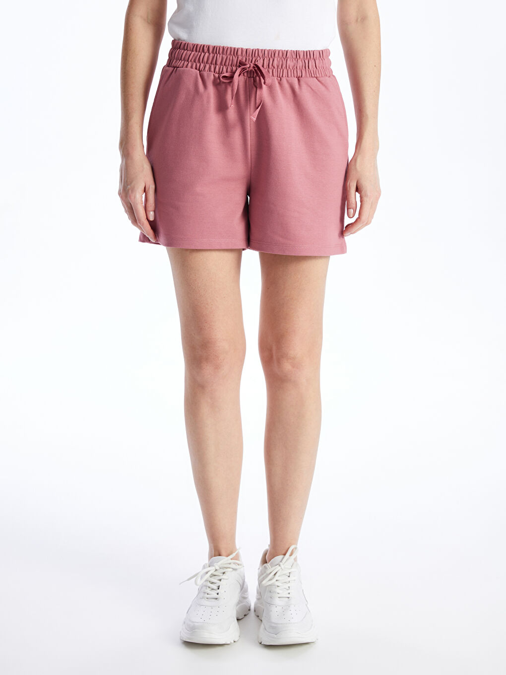 Elastic Waist Regular Fit Women's Shorts -S4II32Z8-V55
