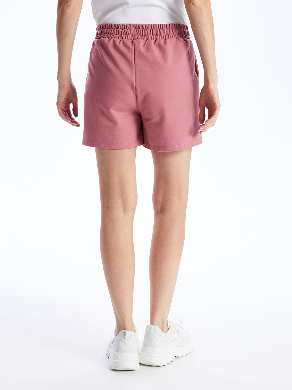 Elastic Waist Regular Fit Women's Shorts -S4II32Z8-V55