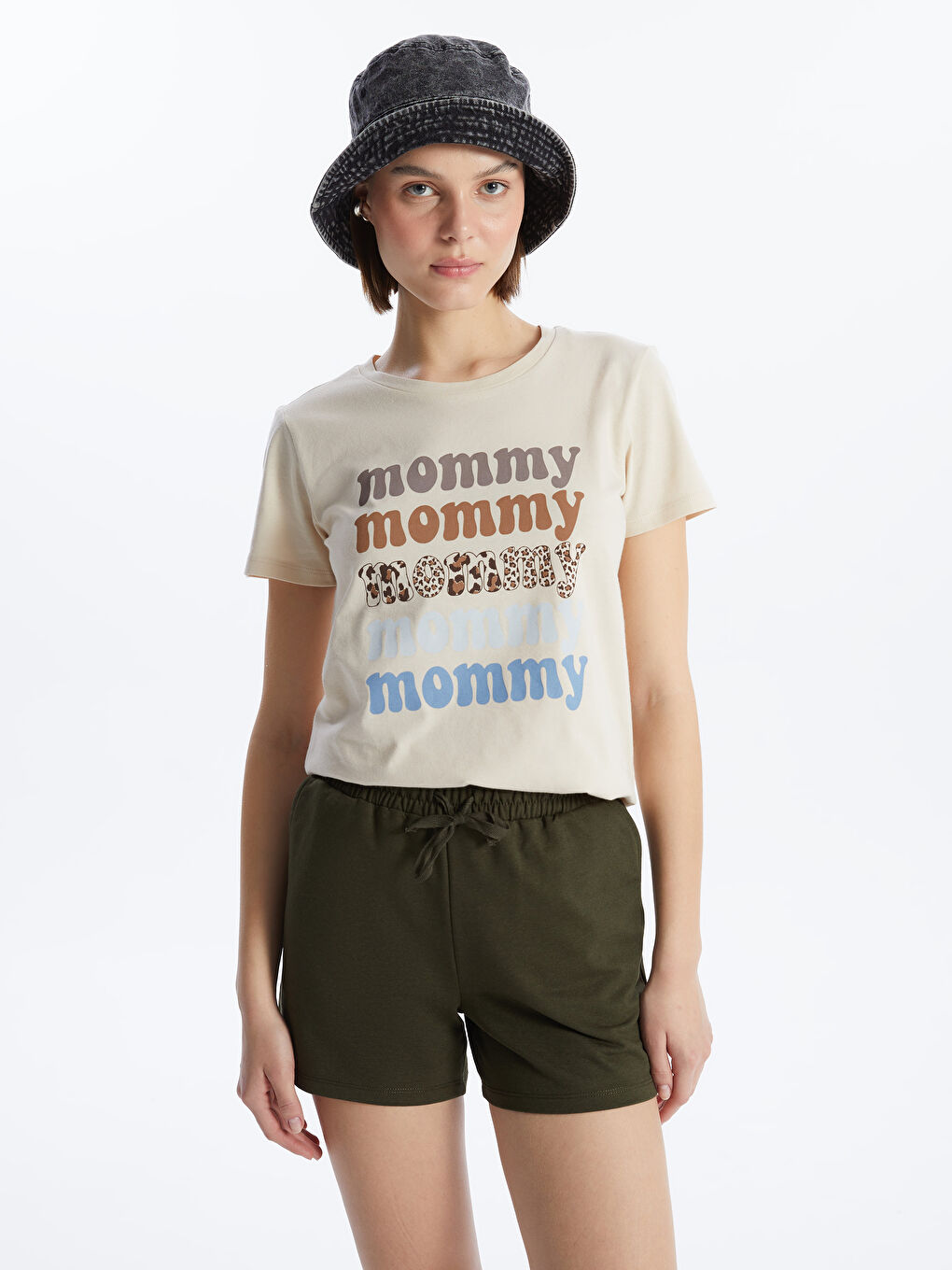 Women's Standard Fit Shorts With Elastic Waist -S4II33Z8-YCQ
