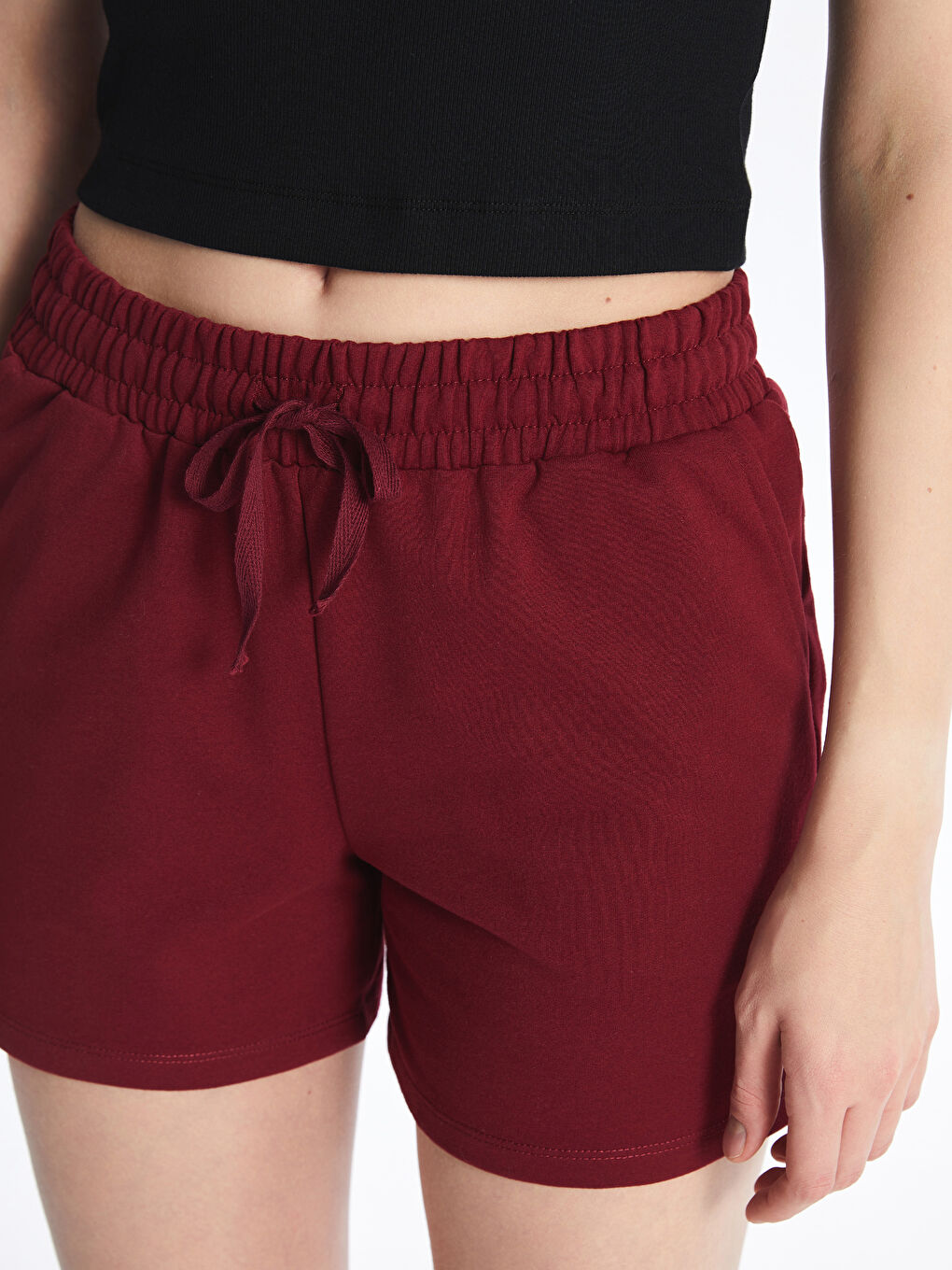Women's Standard Fit Shorts With Elastic Waist -S4II34Z8-YAY
