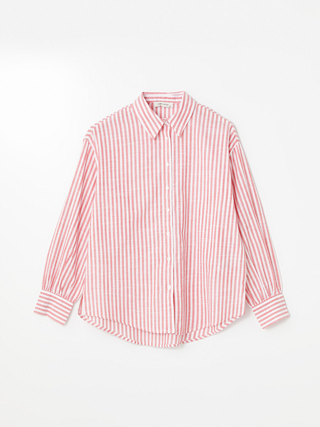 LCW Vision Striped Oversize Poplin Women's Shirt -S4II40Z8-LJE