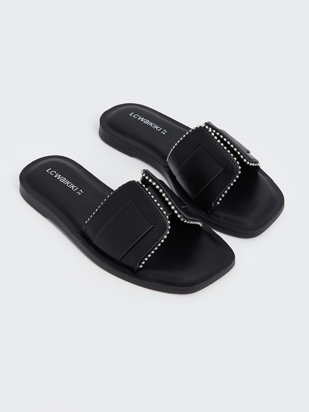 Stone Detailed Women's Slippers -S4II52Z8-HUC