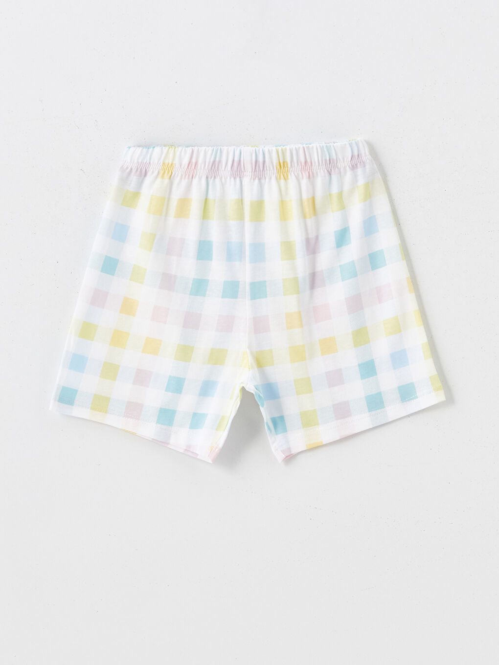 Ekru Beli Lastikli Kız Bebek Pijama Şort