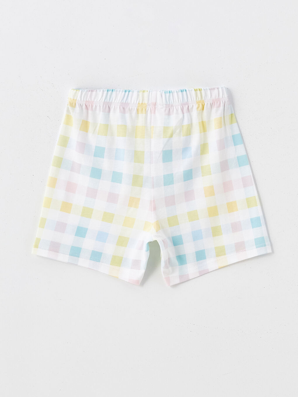 Ekru Beli Lastikli Kız Bebek Pijama Şort-1