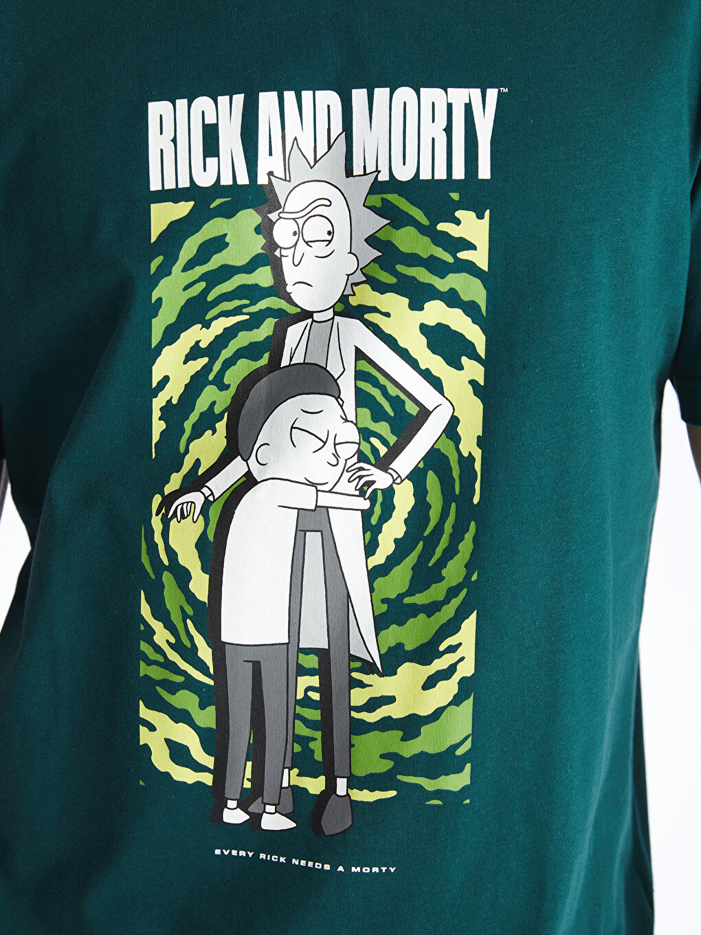XSIDE Crew Neck Short Sleeve Rick and Morty Printed Jersey Men's T-Shirt -S4II92Z8-JMJ