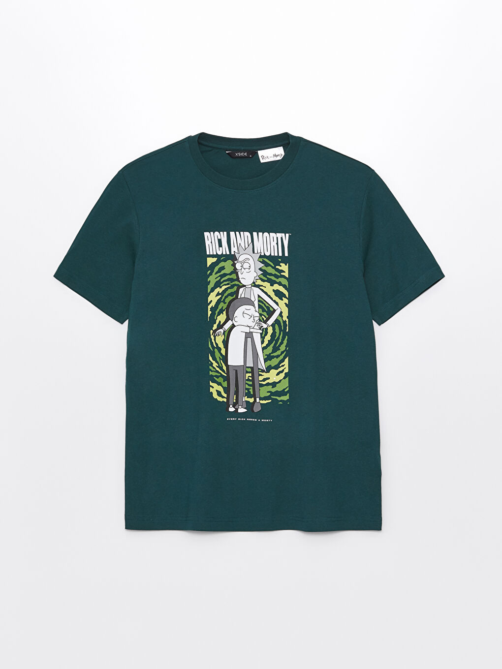 XSIDE Crew Neck Short Sleeve Rick and Morty Printed Jersey Men's T-Shirt -S4II92Z8-JMJ