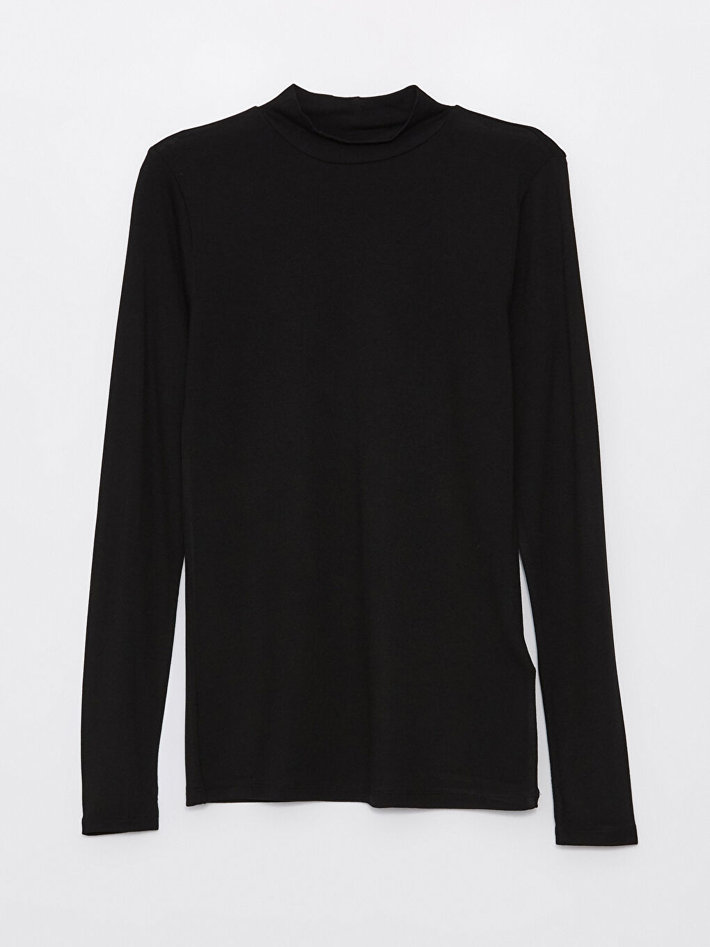 LCWAIKIKI Basic Funnel Neck Plain Long Sleeve Women's T-Shirt -S4IK65Z8-CVL