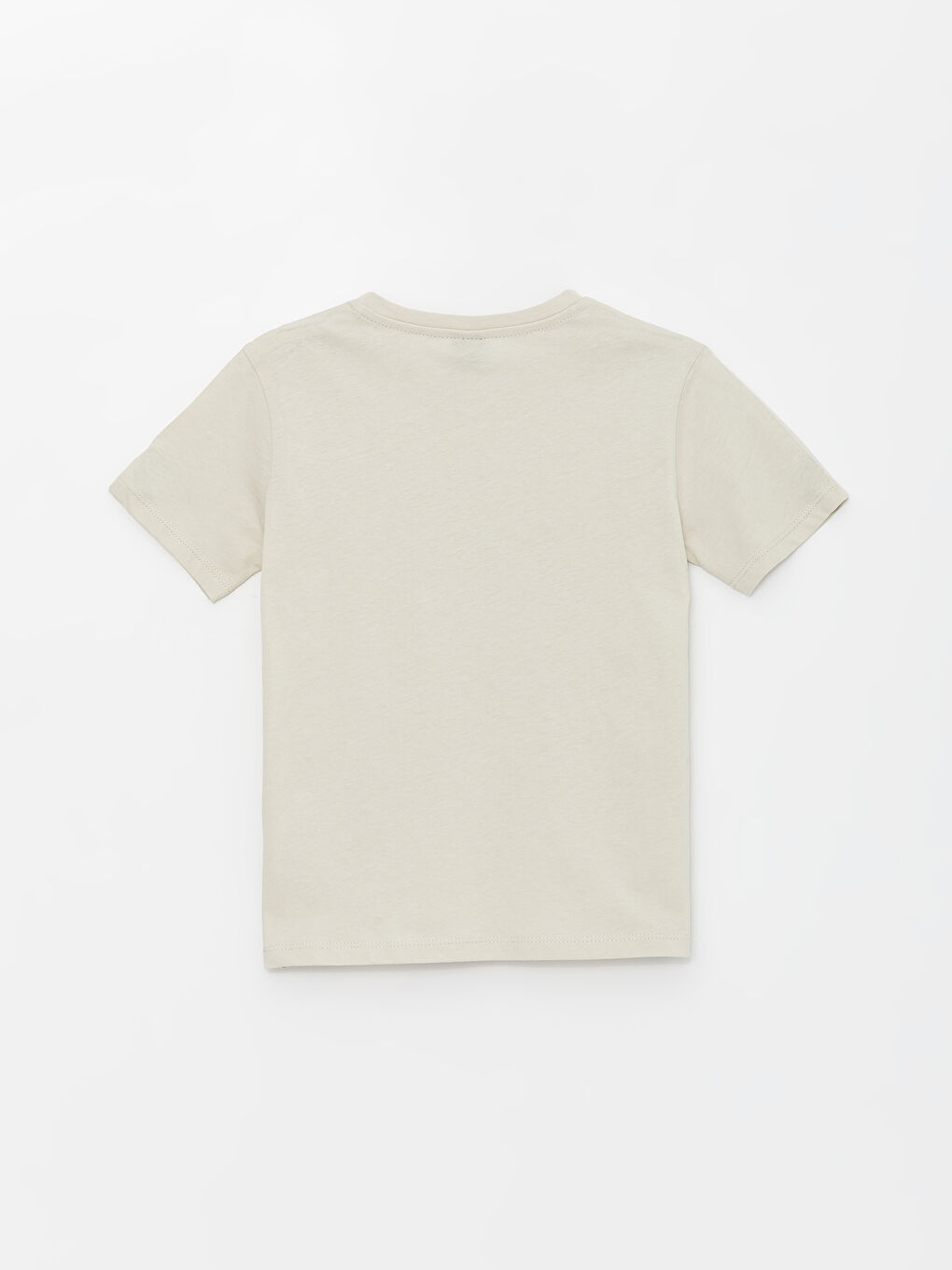 Gri Bisiklet Yaka Baskılı Kısa Kollu Erkek Çocuk Tişört-1