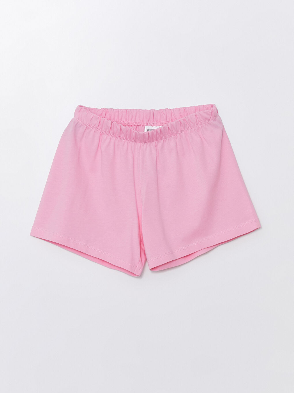 LCW Kids Pembe Beli Lastikli Basic Kız Çocuk Pijama Şort