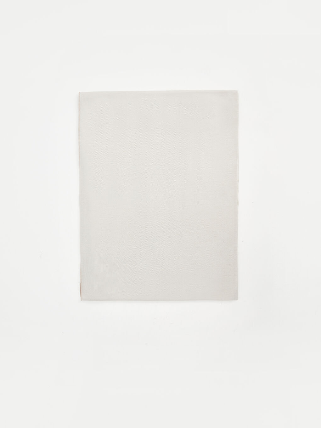 Ekru Düz Saten Kadın Şal-1