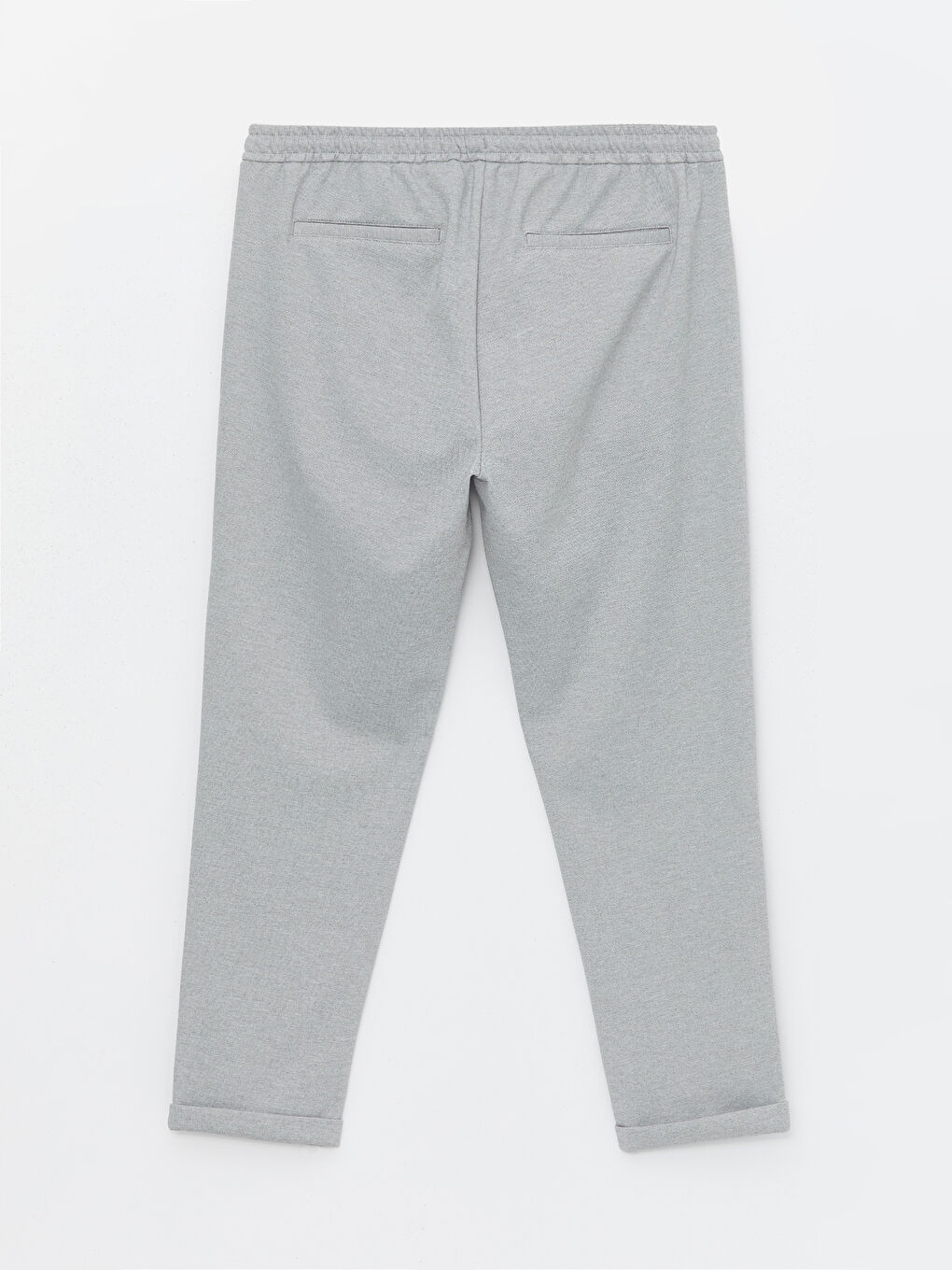 Gri Dar Kalıp Erkek Chino Pantolon-5