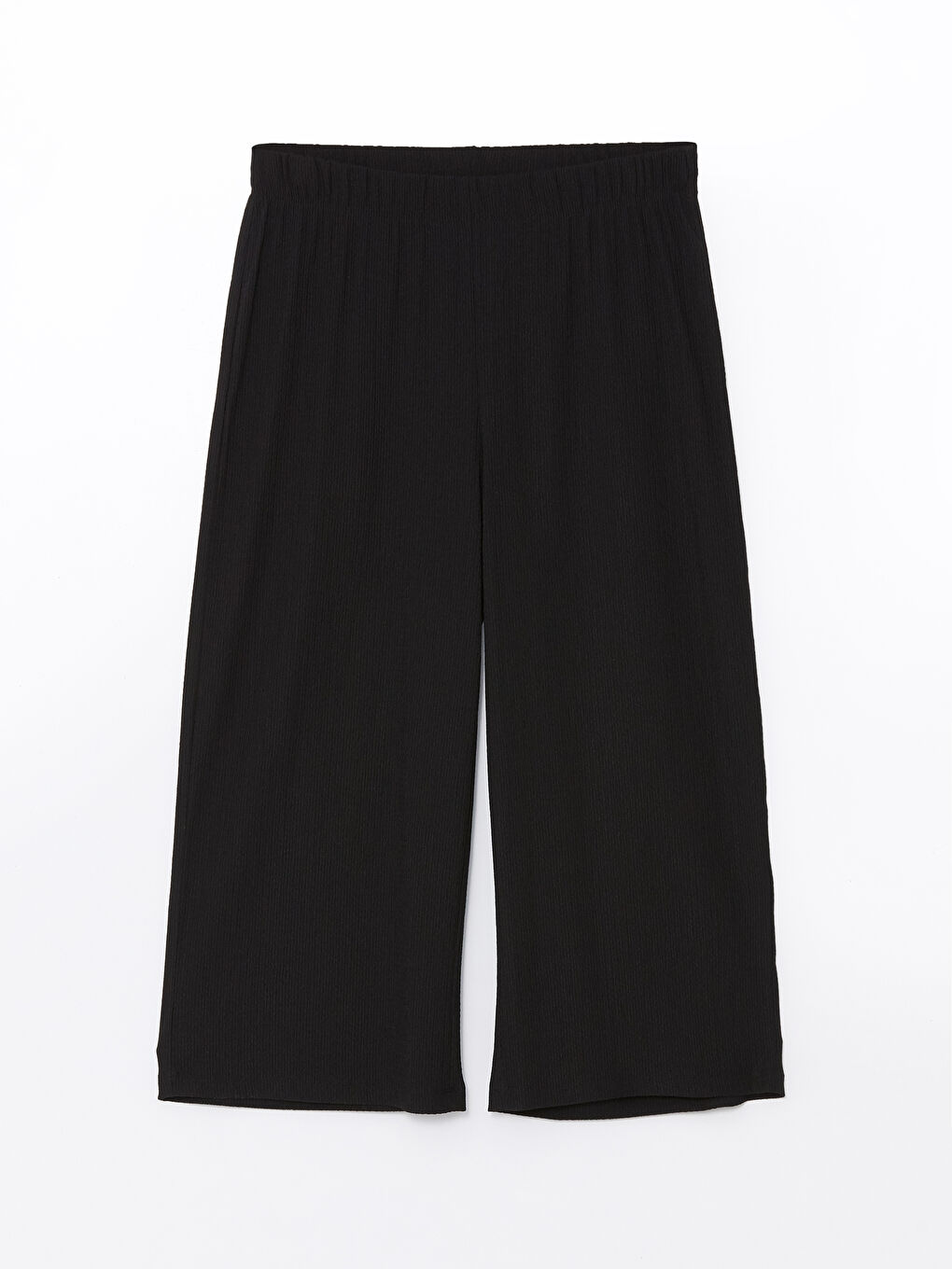 Women's Elasticated Waist Plain Capri -S4IM53Z8-CVL