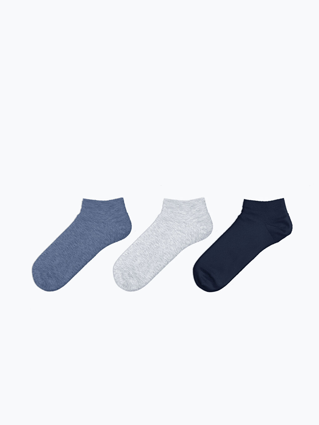 Mavi Erkek Patik Çorap 3'lü