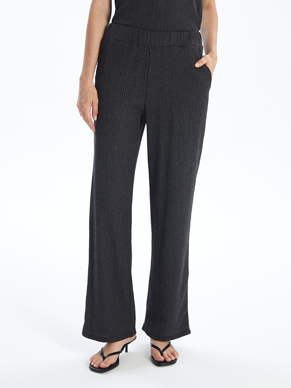 Elastic Waist Regular Bell-Bottoms Women's Trousers -S4IM71Z8-CVL