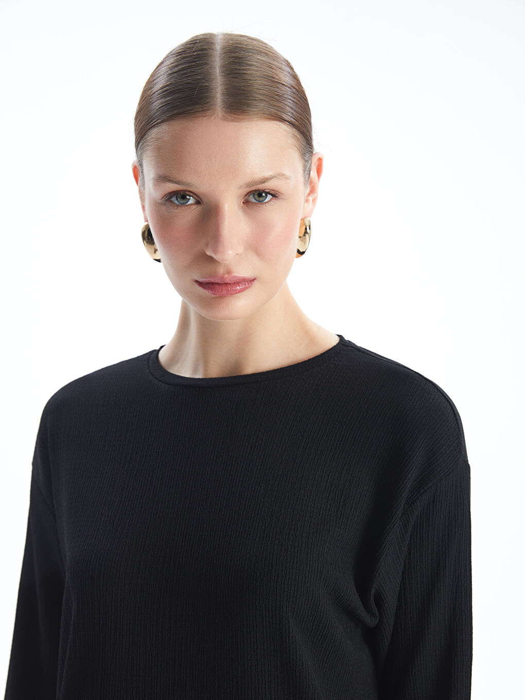 LCWAIKIKI Basic Crew Neck Plain Long Sleeve Women's T-Shirt -S4IM81Z8-CVL