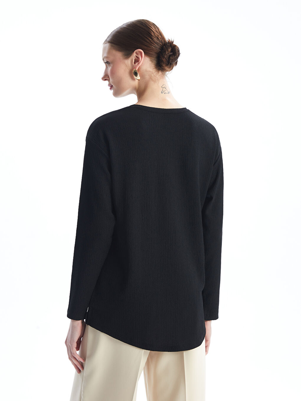 LCWAIKIKI Basic Crew Neck Plain Long Sleeve Women's T-Shirt -S4IM81Z8-CVL