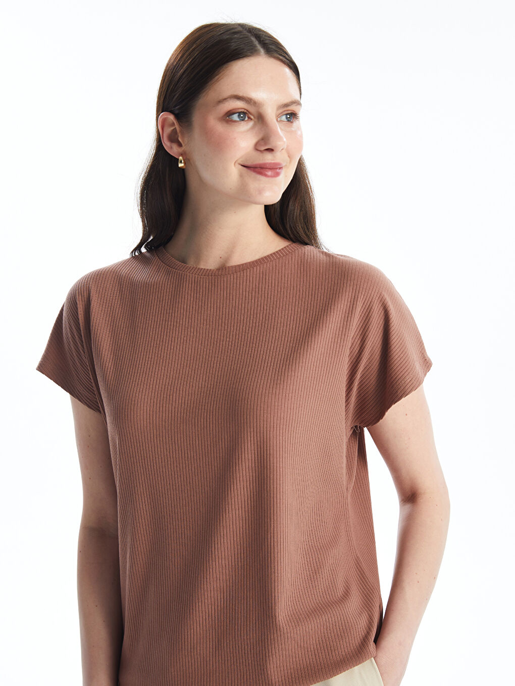 Crew Neck Regular Short Sleeve Women's T-shirt -S4IN00Z8-R1X