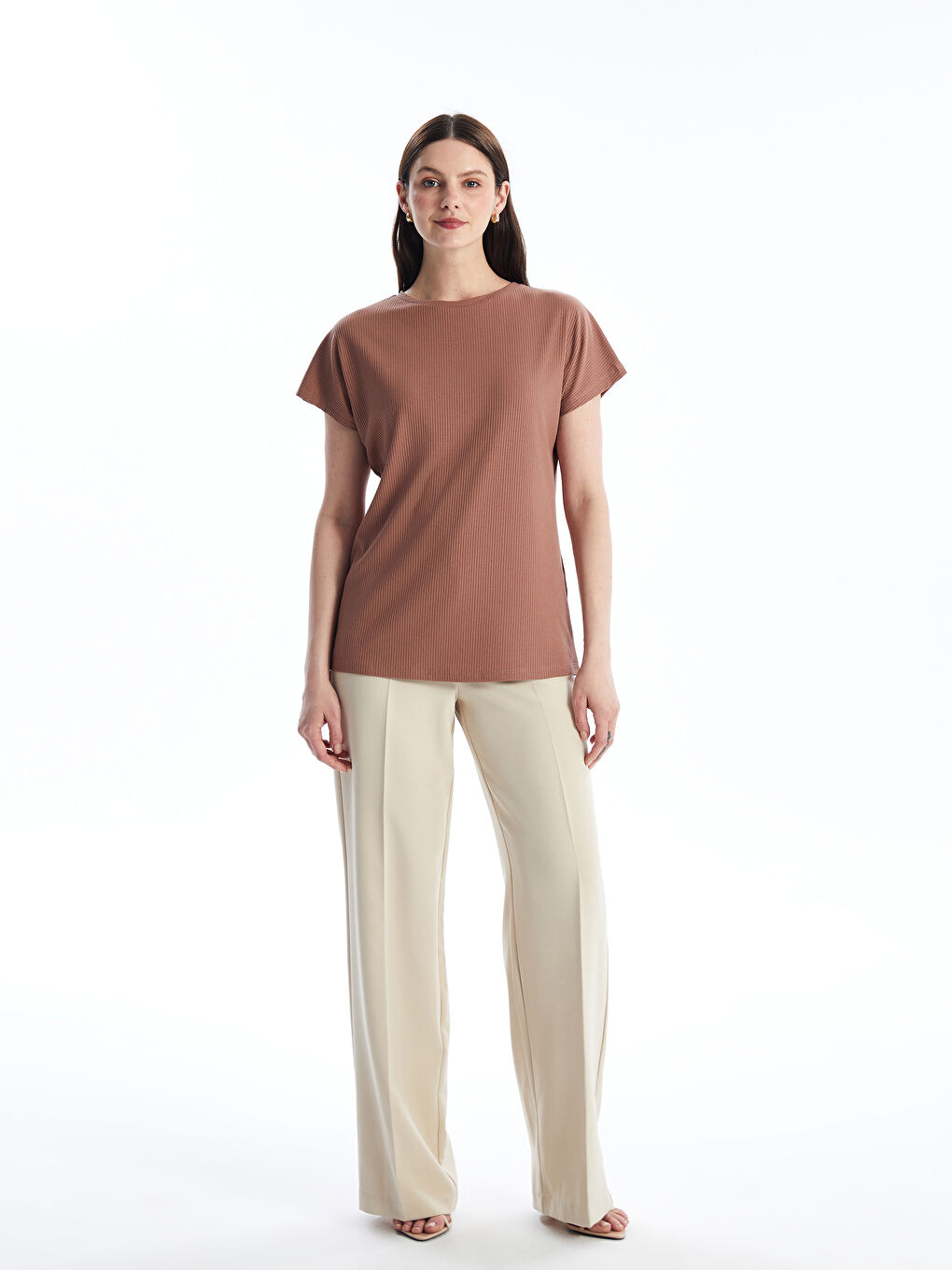 Crew Neck Regular Short Sleeve Women's T-shirt -S4IN00Z8-R1X