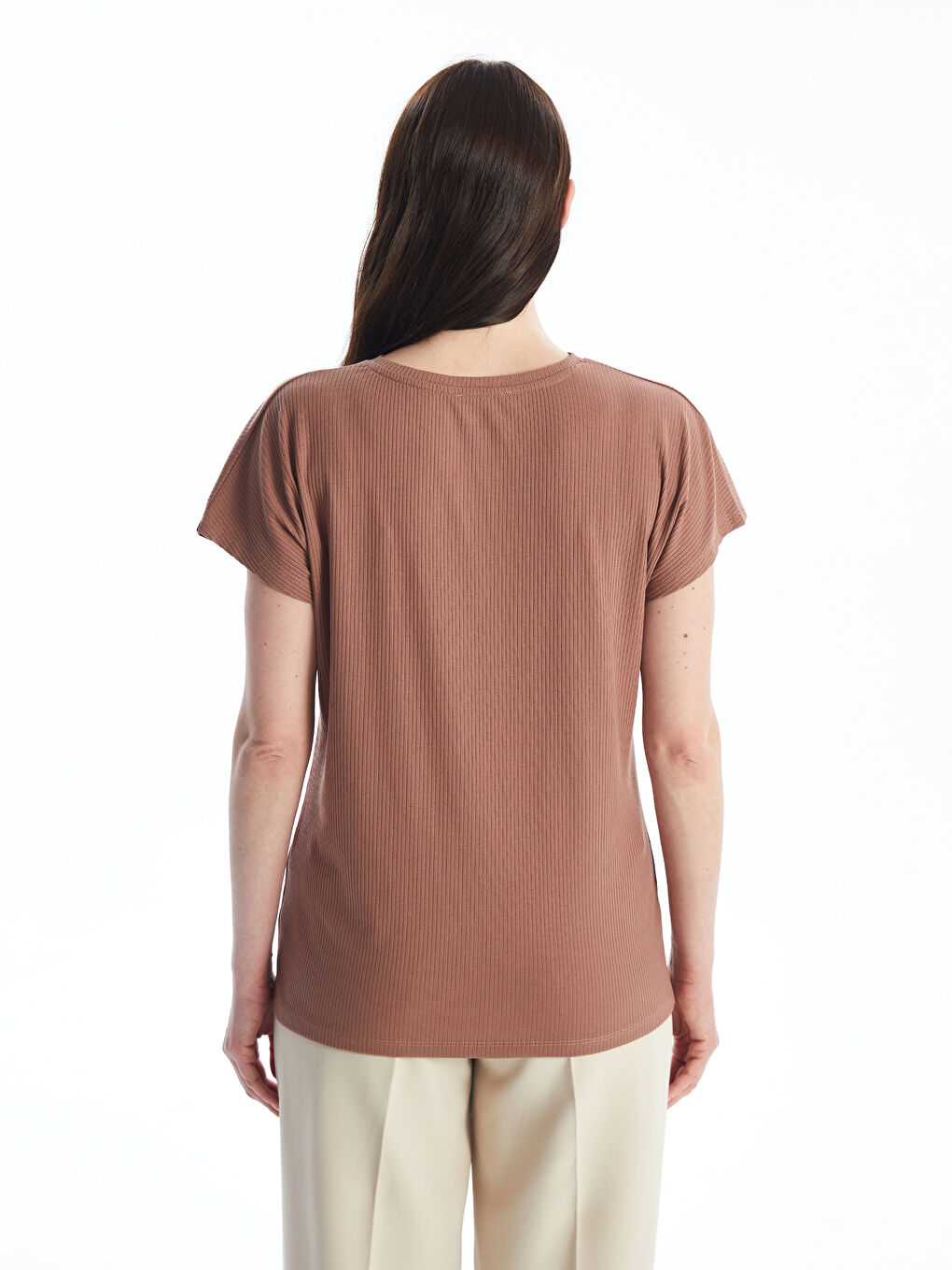Crew Neck Regular Short Sleeve Women's T-shirt -S4IN00Z8-R1X