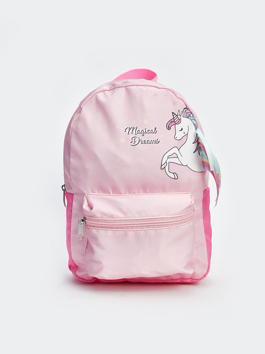 Pembe Baskılı Kız Çocuk Sırt Çantası
