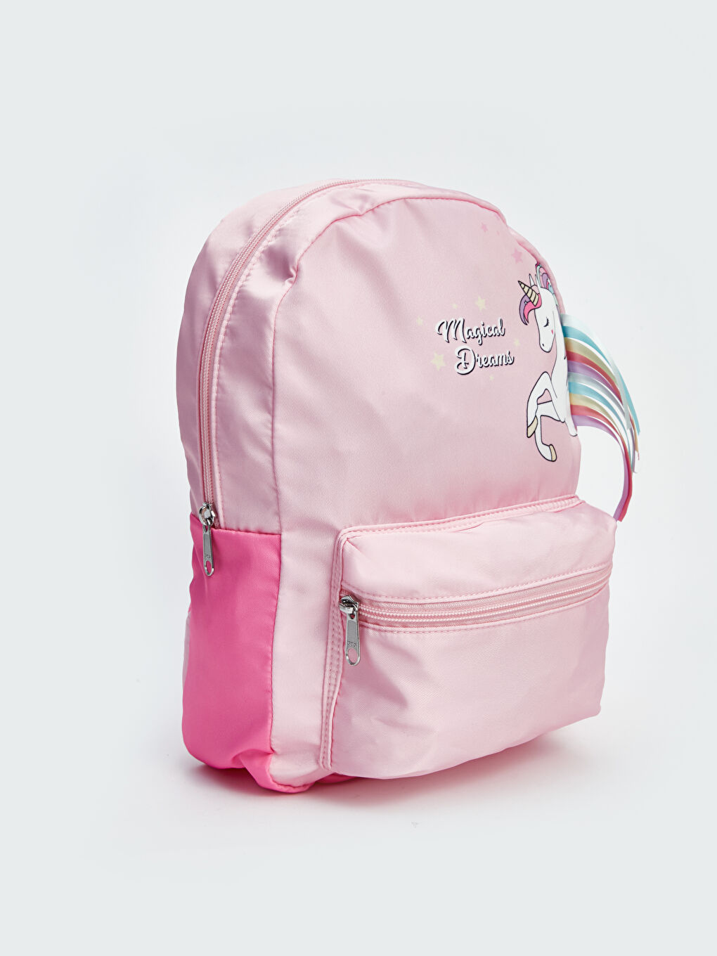 Pembe Baskılı Kız Çocuk Sırt Çantası-1