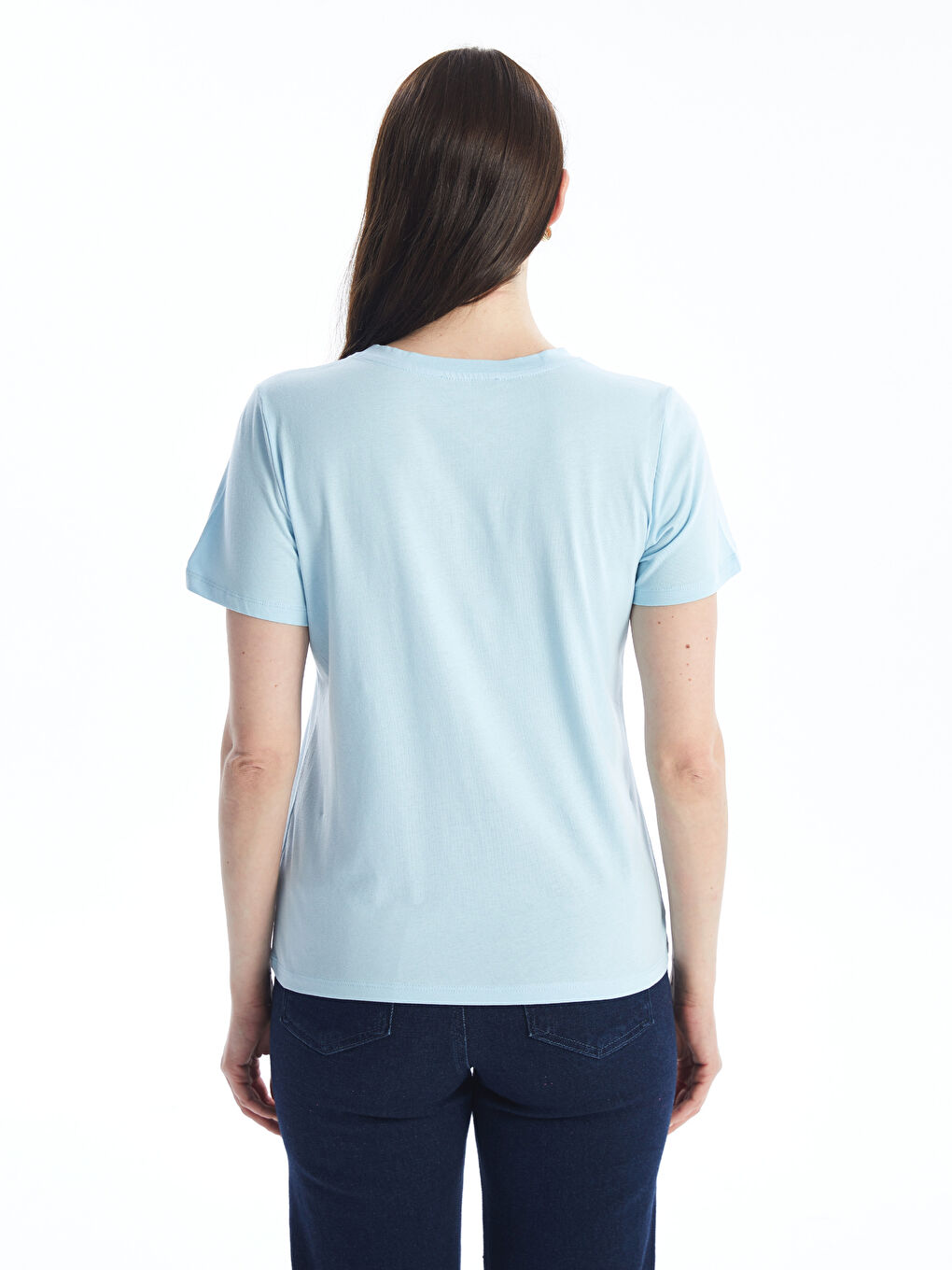 Crew Neck Printed Short Sleeve Women's T-Shirt -S4IN06Z8-GA8