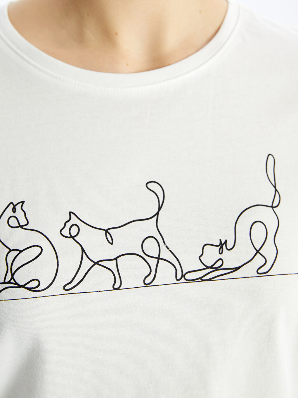 Crew Neck Printed Short Sleeve Women's T-shirt -S4IN06Z8-R9J