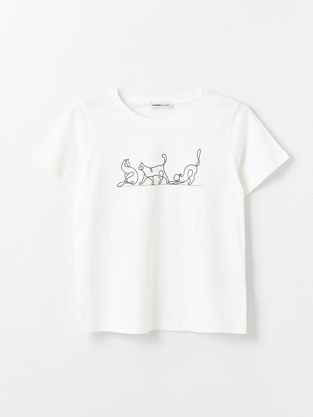 Crew Neck Printed Short Sleeve Women's T-shirt -S4IN06Z8-R9J