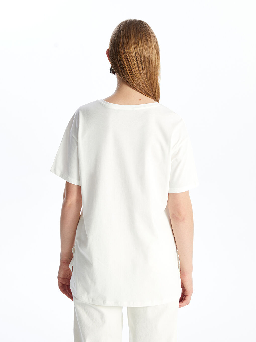 Crew Neck Printed Short Sleeve Women's T-Shirt -S4IN36Z8-R9J