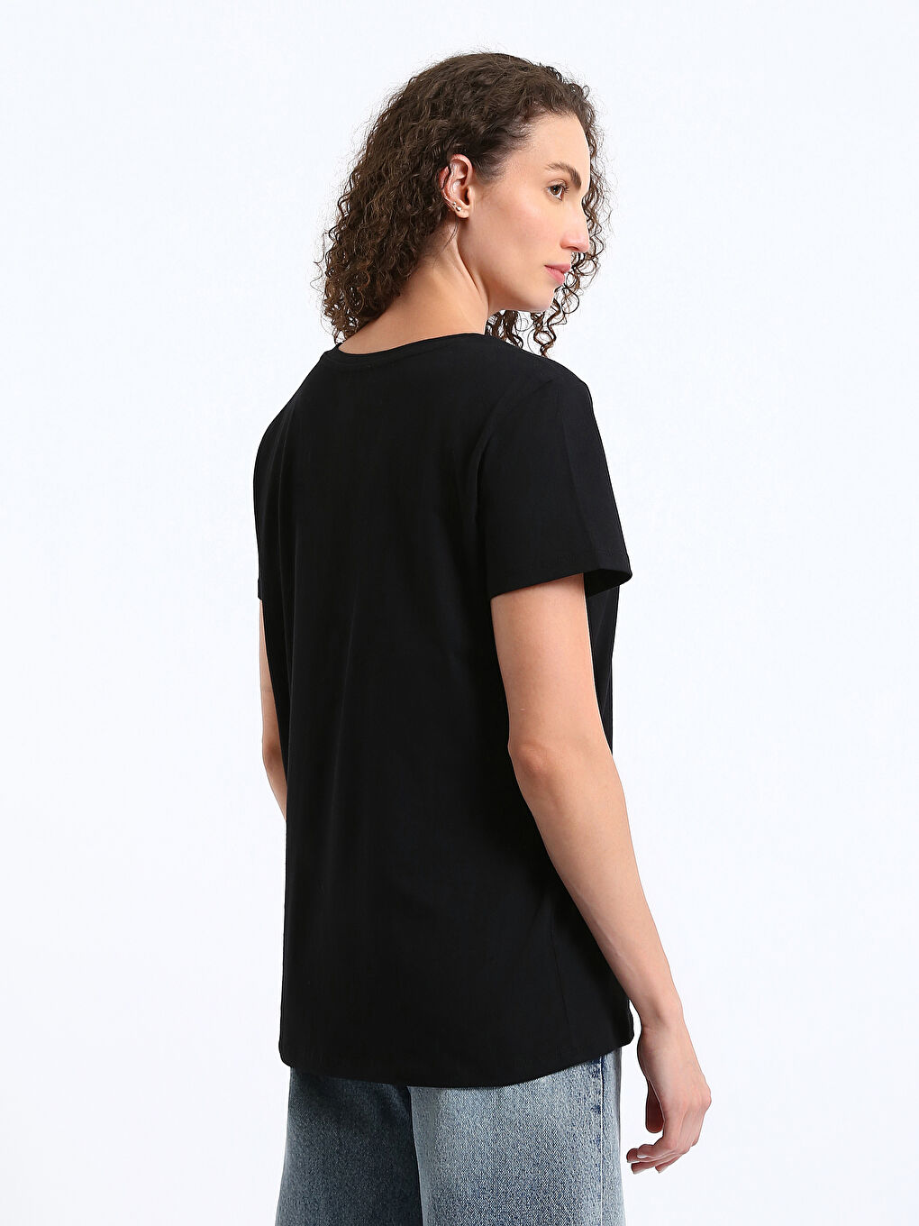 Κοντομάνικο T-Shirt Γυναικείο με Στρογγυλή Λαιμόκοψη και Εκτύπωση-8