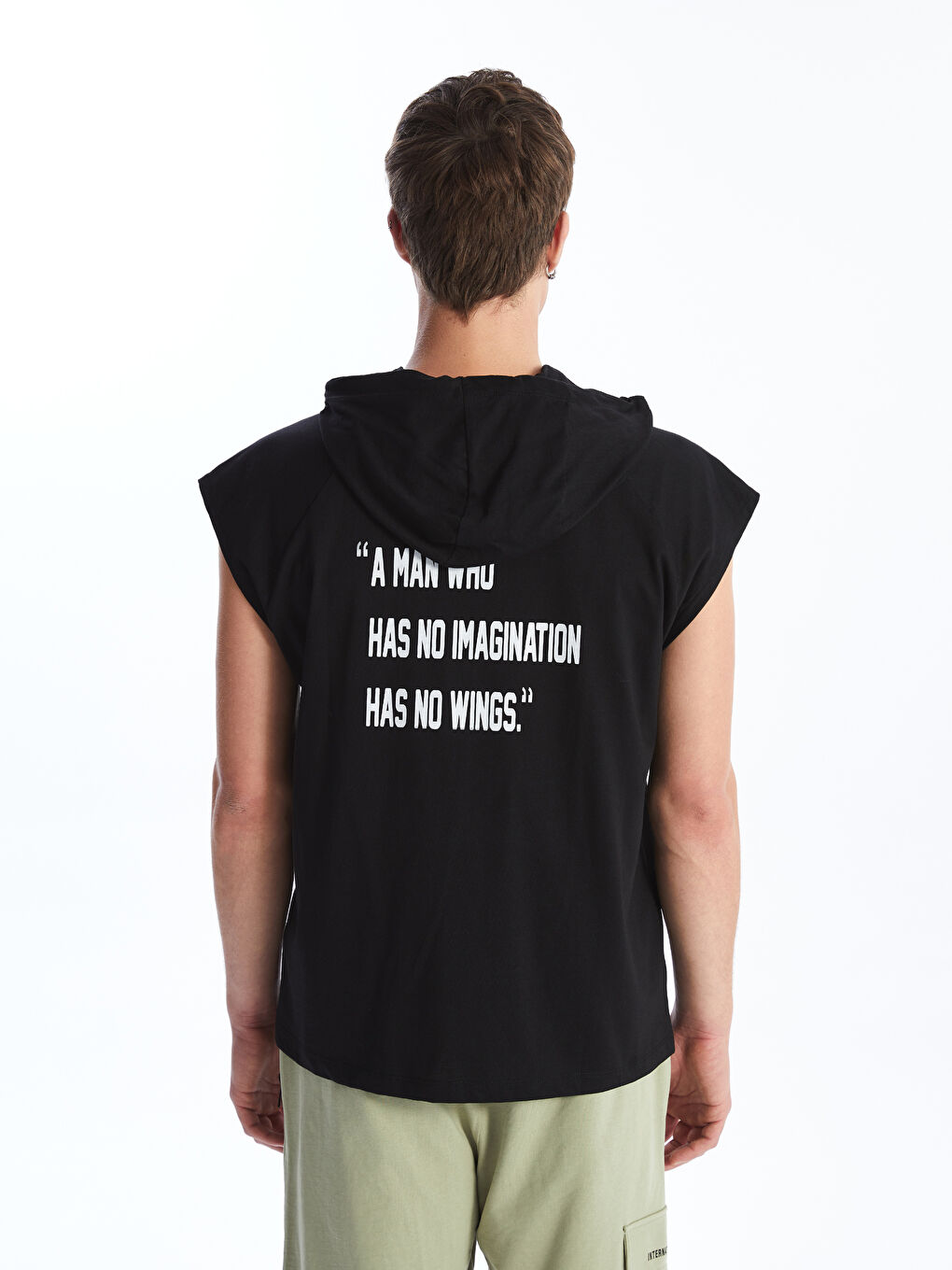 Hooded Muhammad Ali Printed Men's Sleeveless T-Shirt -S4IN47Z8-CVL