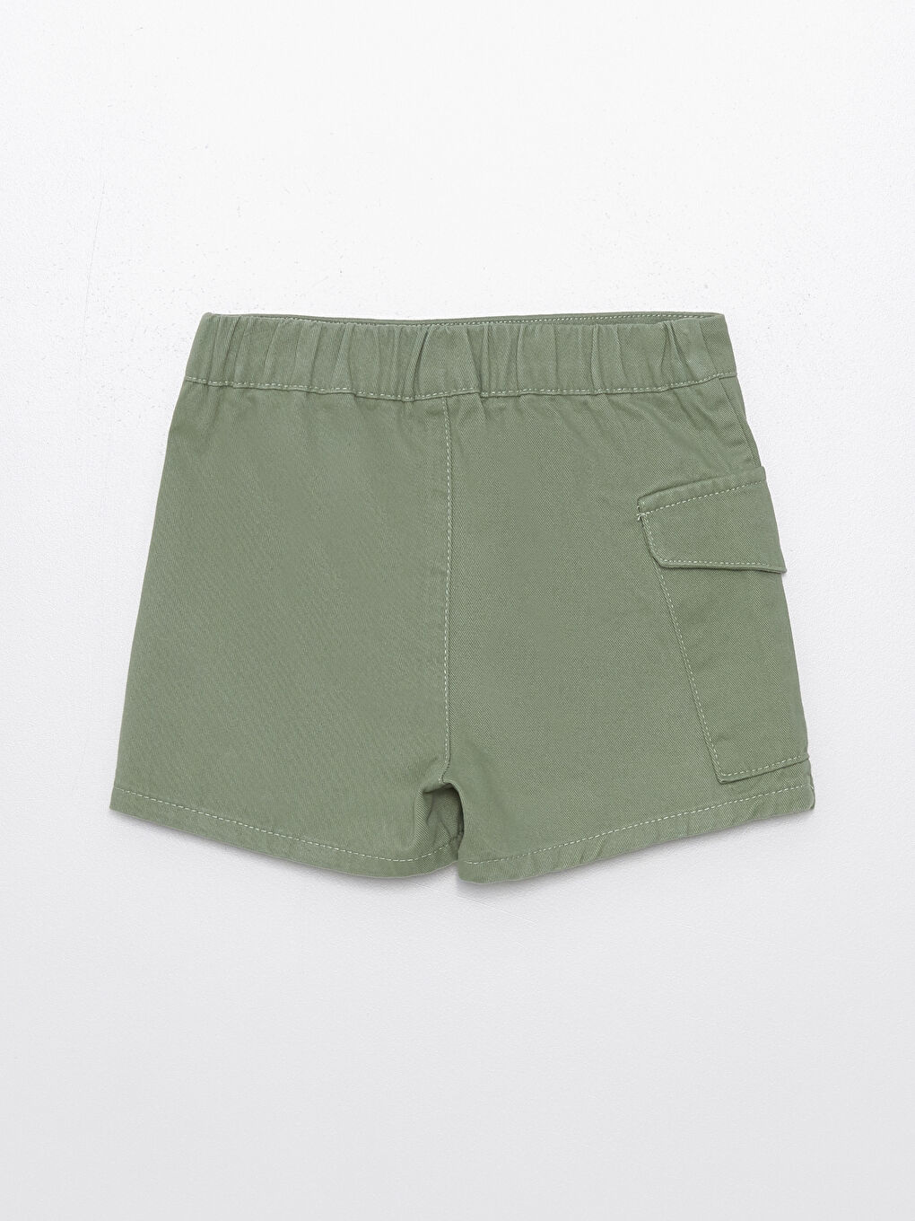 Yeşil Beli Lastikli Kız Bebek Şort Etek-1