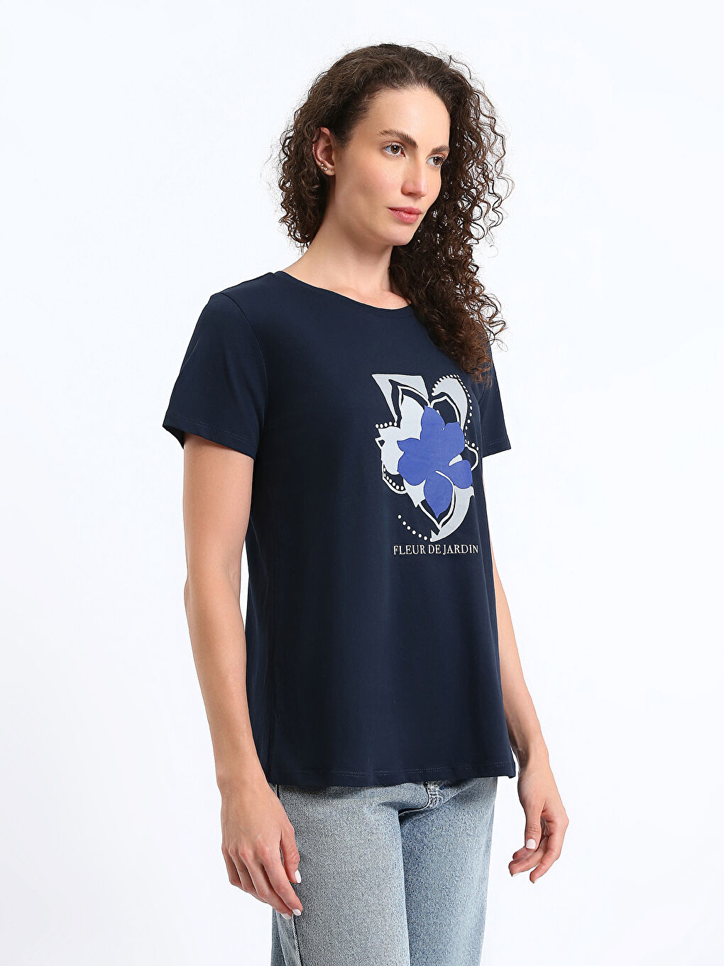 بلوز یاخە خڕ نەخشدار قۆڵ کورت بۆ ژنان-6