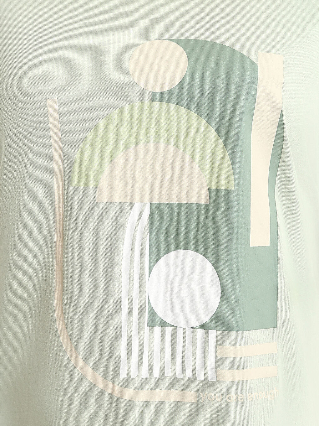 تي شيرت نسائي بطبعة برقبة مدورة وكم قصير-4