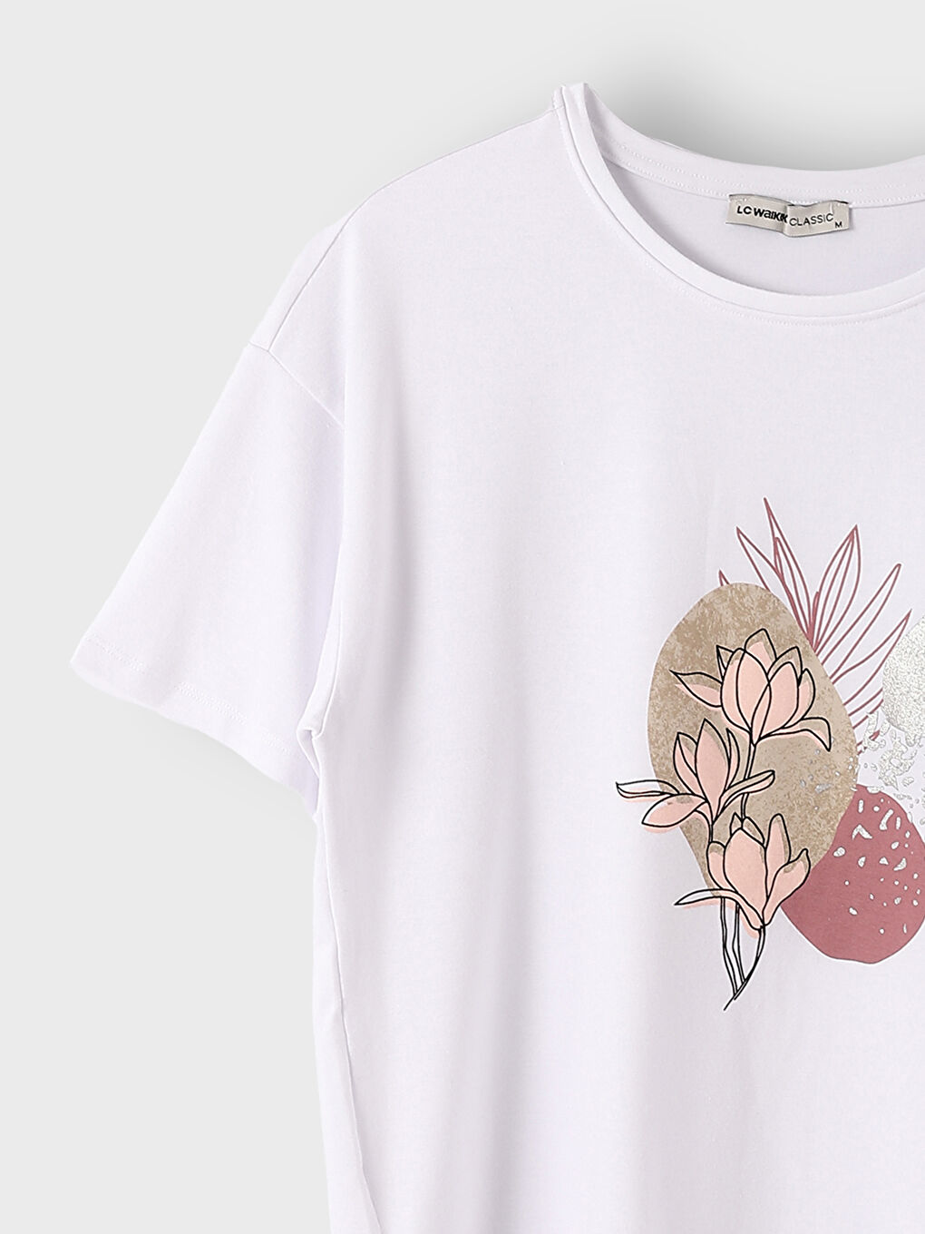 Crew Neck Printed Short Sleeve Women's T-Shirt -S4IN83Z8-R9J