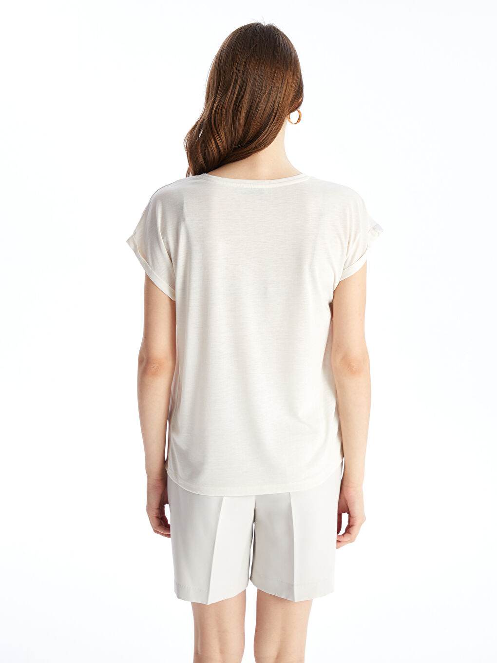 Crew Neck Printed Short Sleeve Women's T-Shirt -S4IN89Z8-QW4