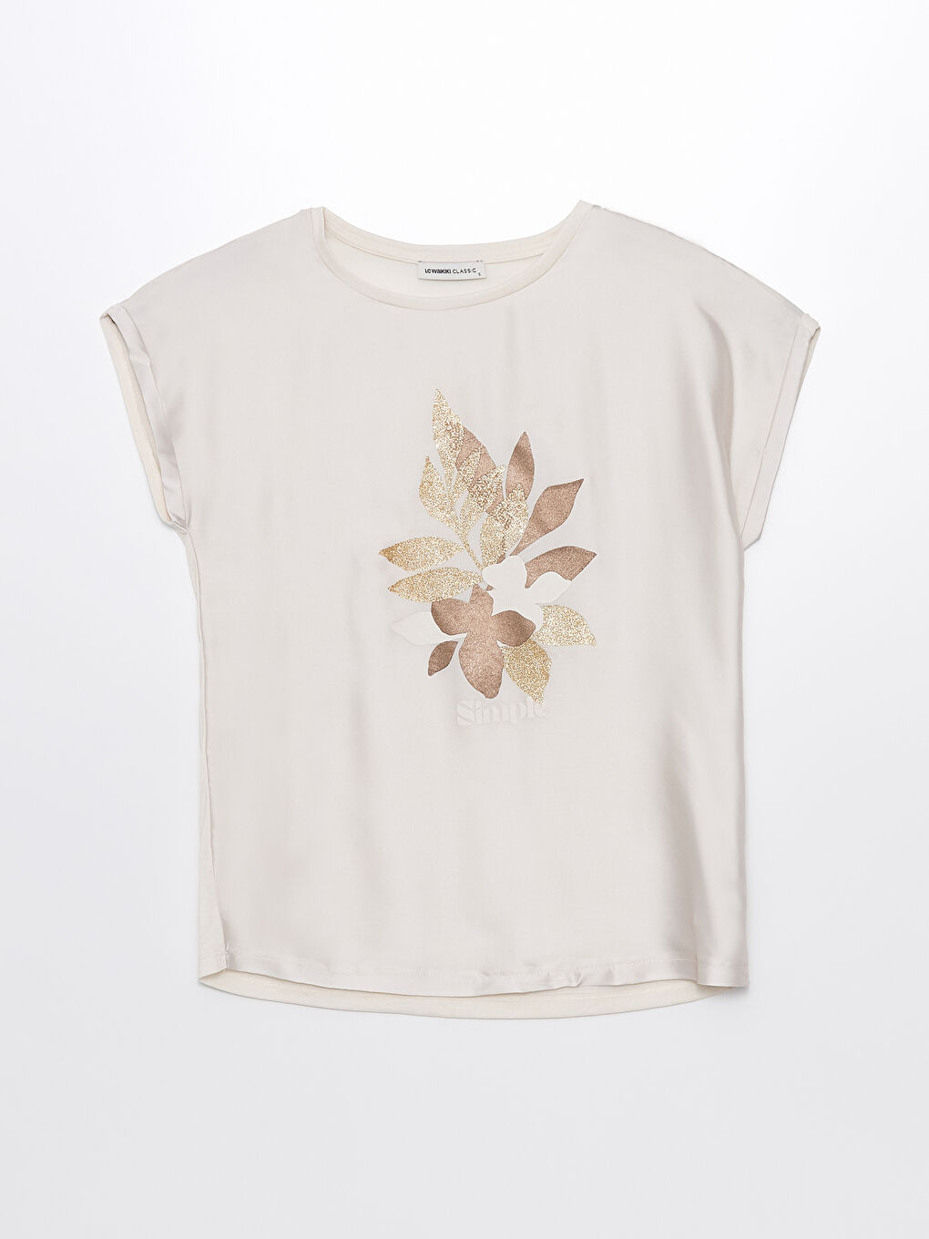 Crew Neck Printed Short Sleeve Women's T-Shirt -S4IN89Z8-QW4