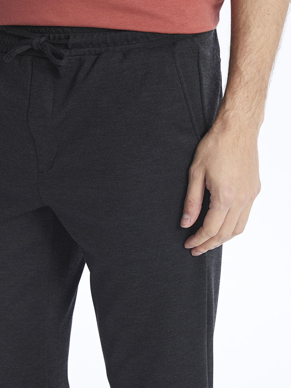 Antrasit Dar Kalıp Erkek Chino Pantolon-1