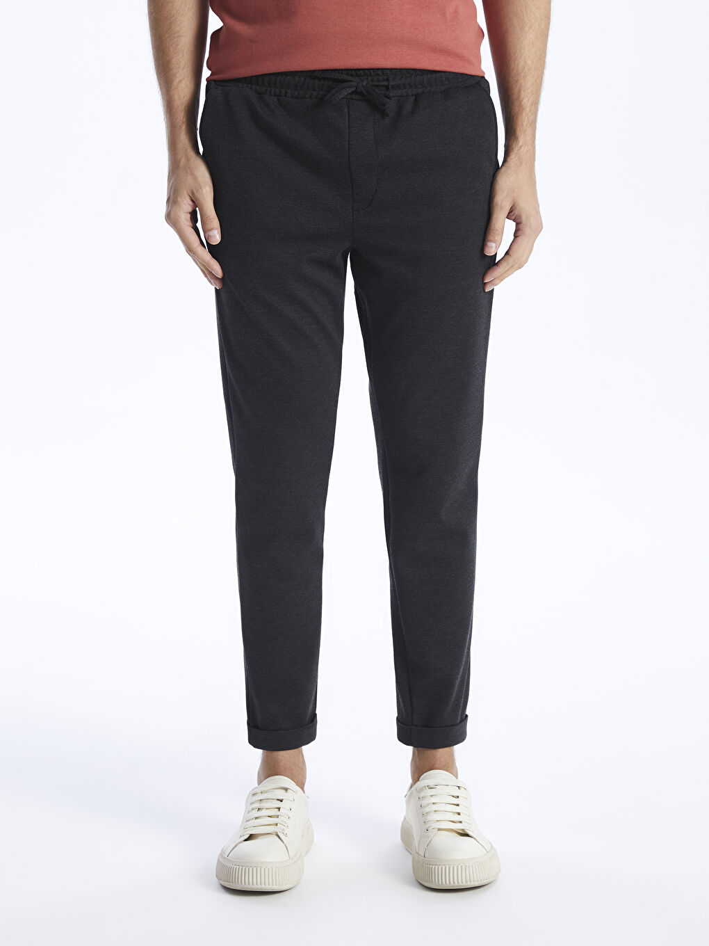 Antrasit Dar Kalıp Erkek Chino Pantolon-2