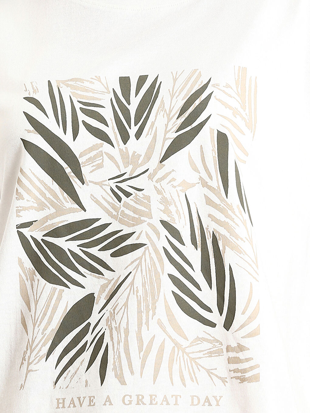 تیشێرتی قۆڵی کورت چاپکراوی یاخەی گرد بۆ ژنان-4