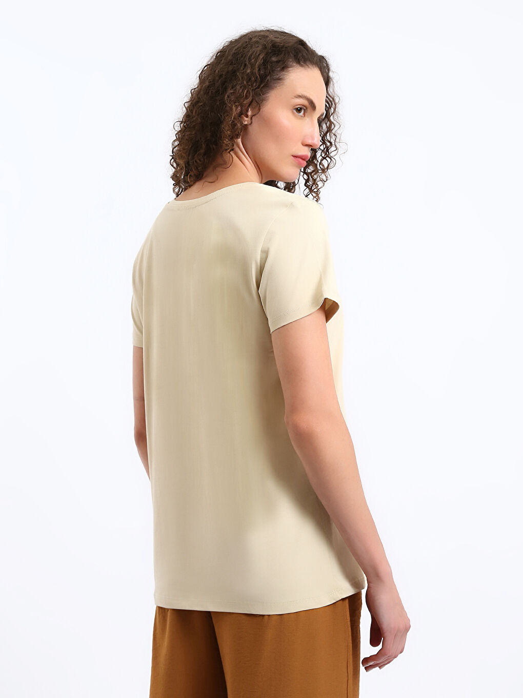 Crew Neck Printed Short Sleeve Women's T-Shirt-8