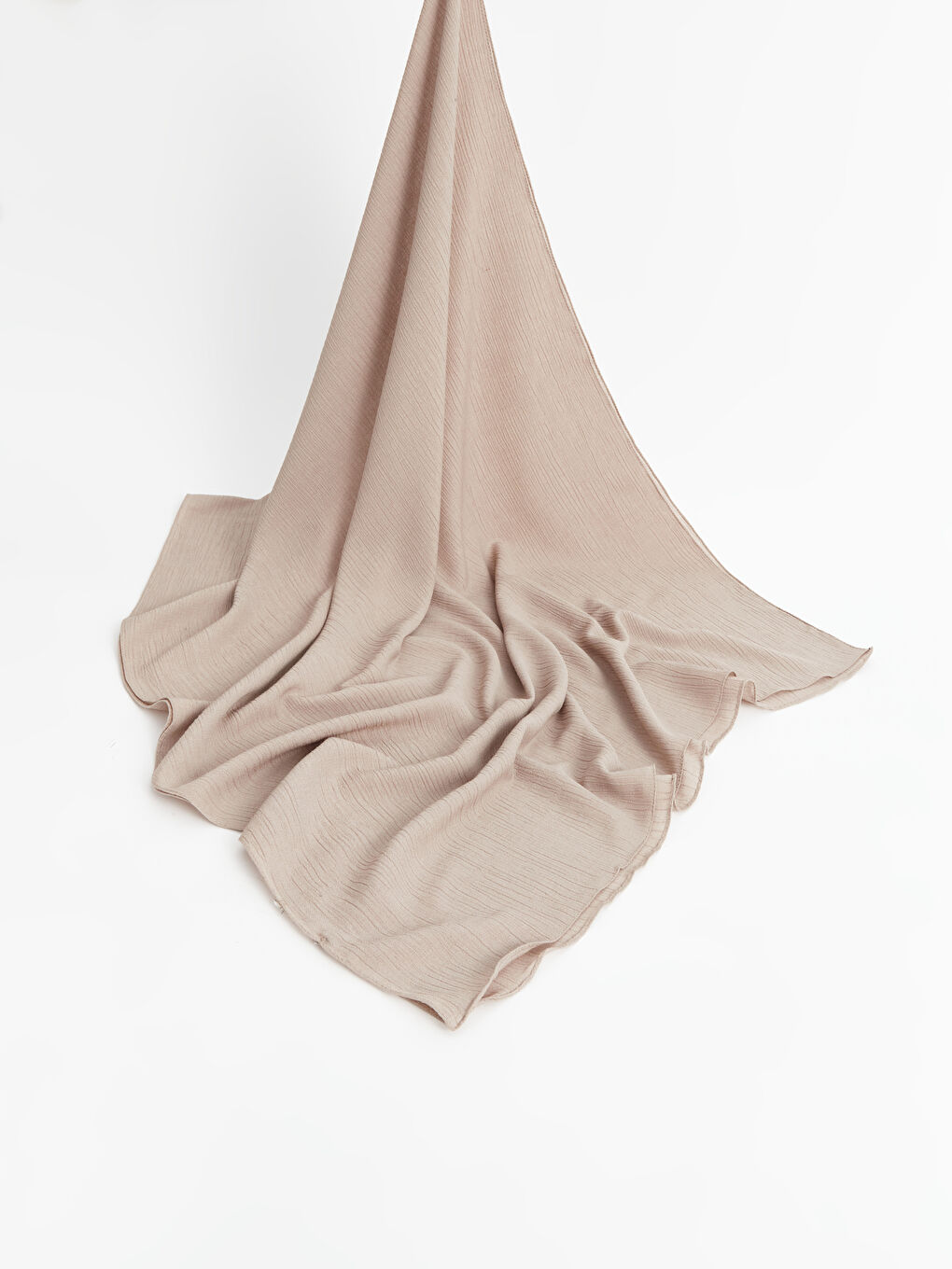 Bej Düz Dokuma Kadın Şal-1