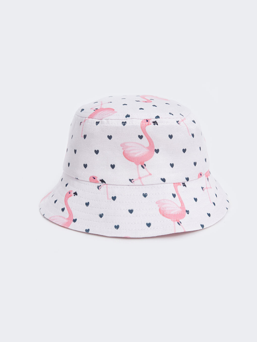 Karışık Flamingo Baskılı Kız Çocuk Bucket Şapka