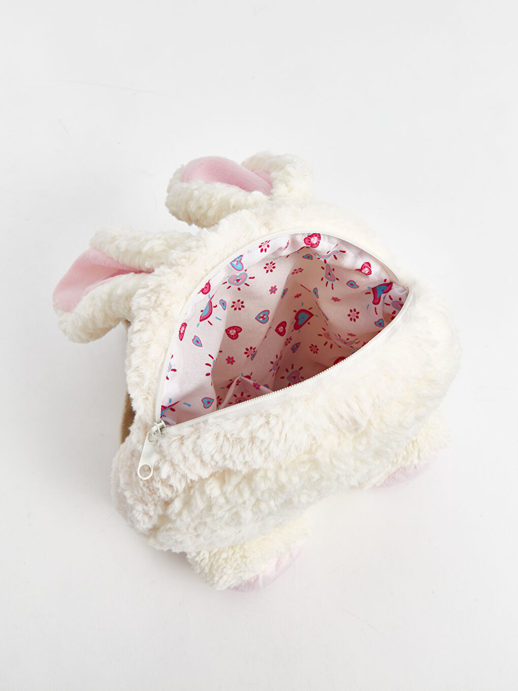 Beyaz Tavşan Görünümlü Kız Çocuk Sırt Çantası-3