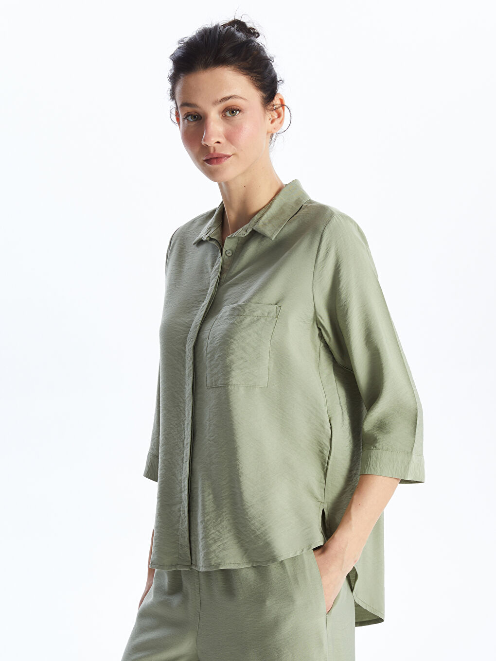 Women's Plain Shirt -S4IO75Z8-YHC