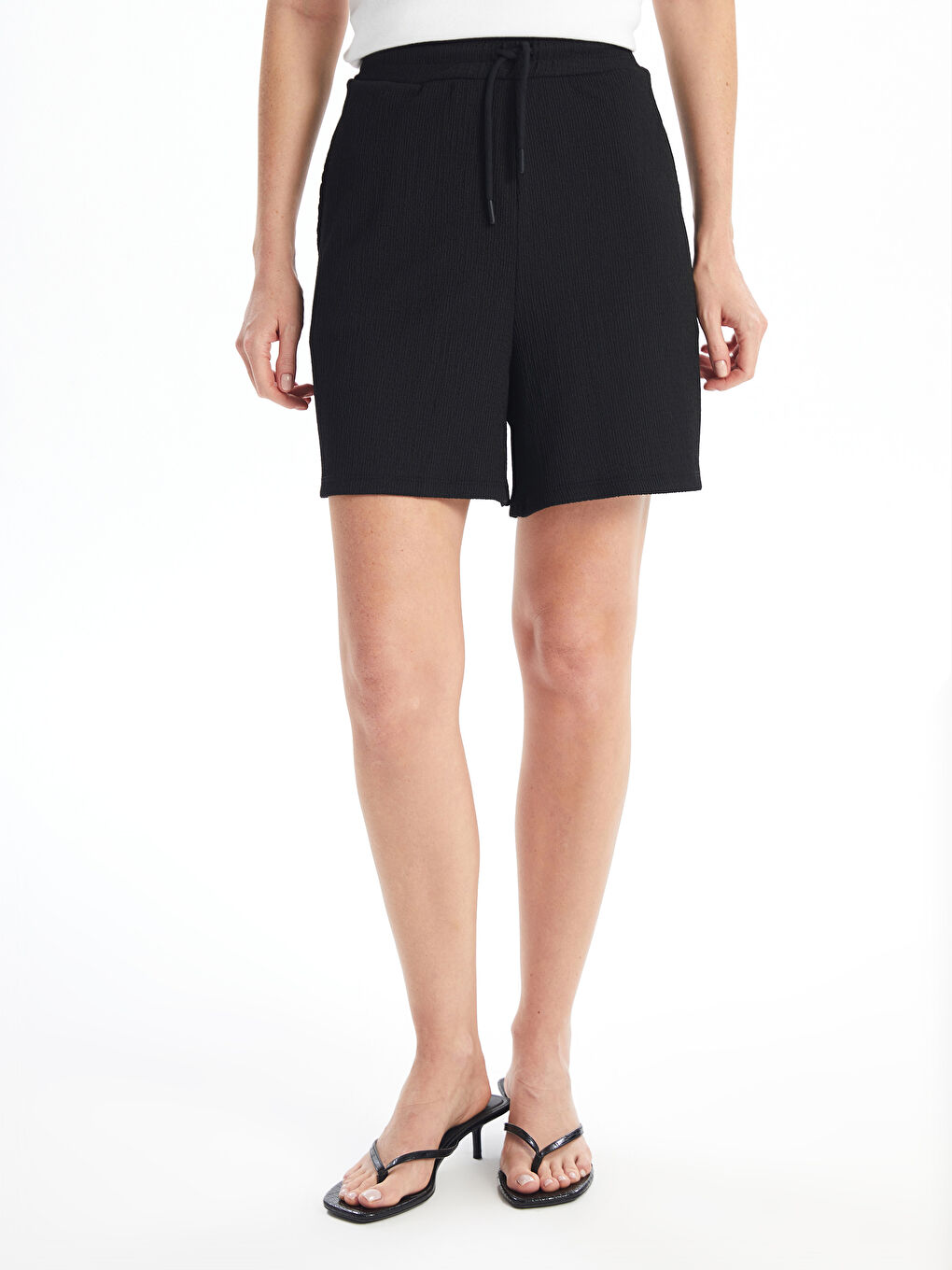 Elasticated Waist Relaxed Fit Women's Shorts -S4IO94Z8-CVL