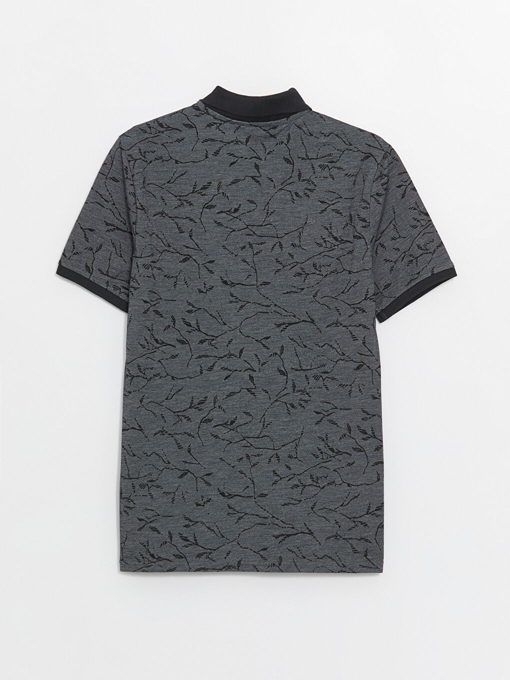 Футболка для чоловіків з коміром-стійкою, коротким рукавом, візерункова, піке-6